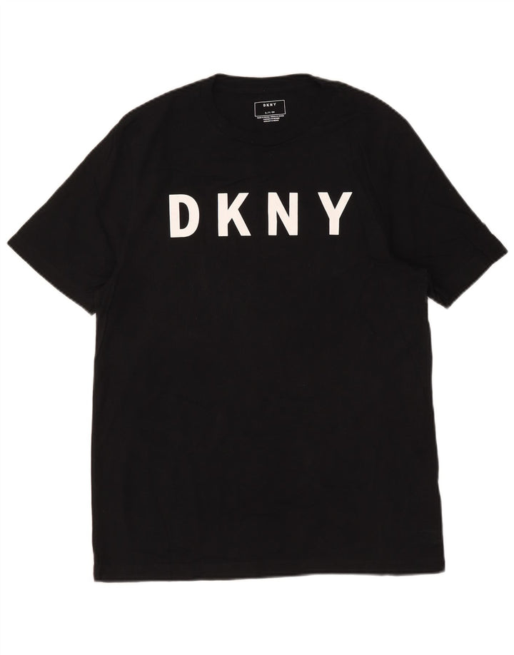 Męski T-shirt z grafiką Dkny, mały, czarny, bawełniany