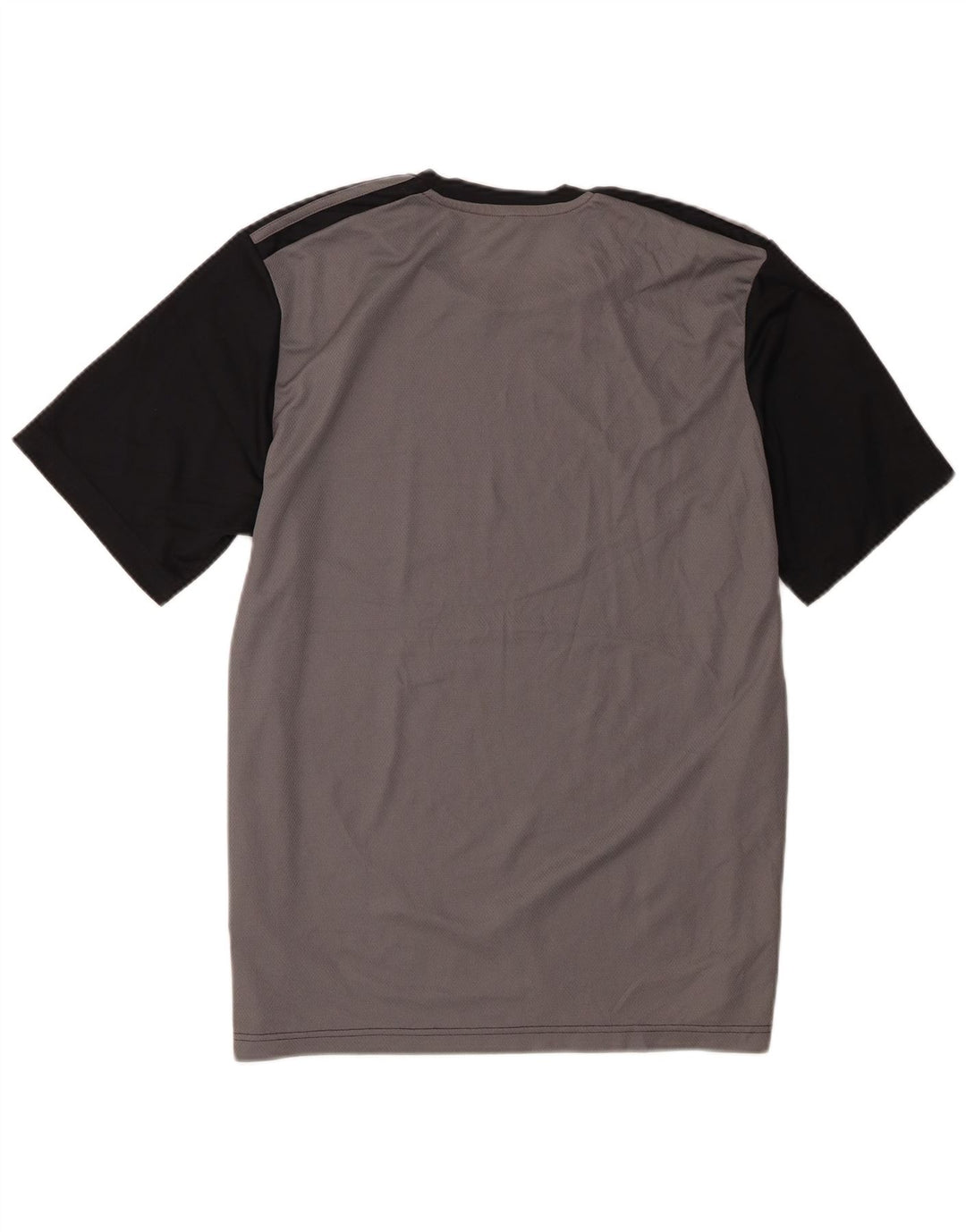 Adidas Męski T-shirt Top Duży Czarny Poliester z blokami kolorów