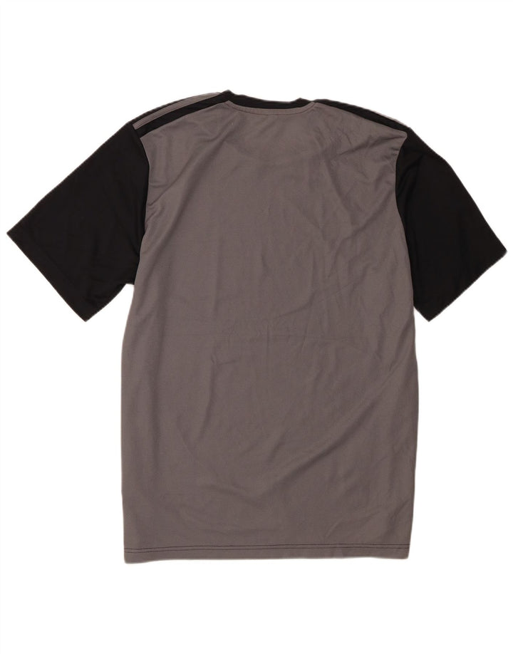 Adidas Męski T-shirt Top Duży Czarny Poliester z blokami kolorów