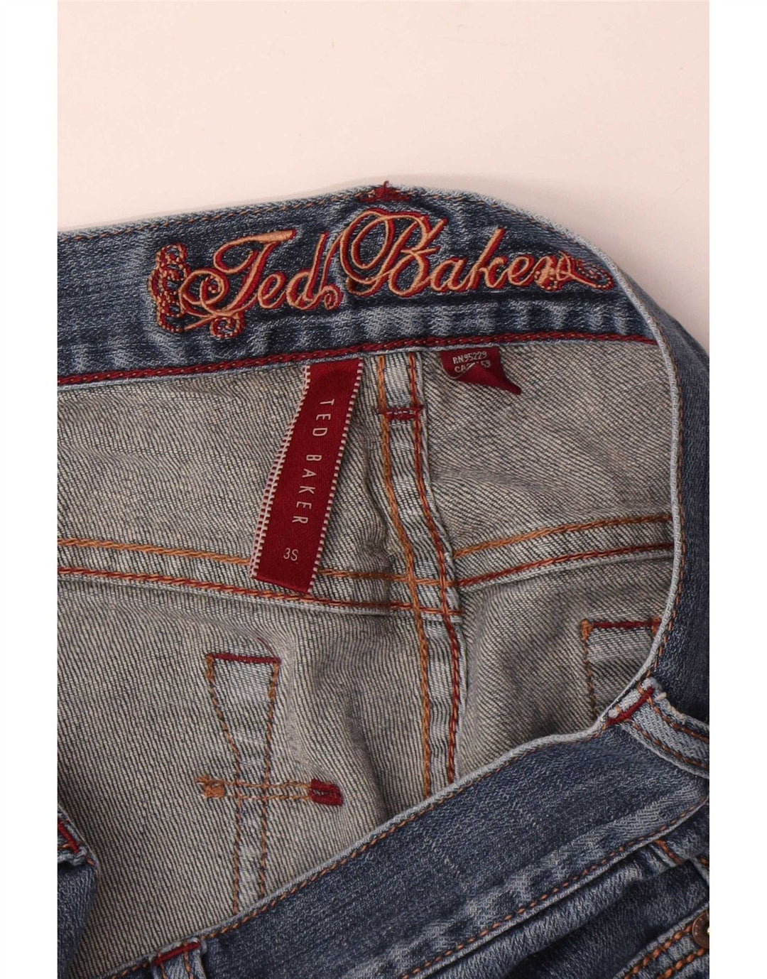 Damskie jeansy Ted Baker, rozmiar 3, średnie, W33 L30, niebieskie
