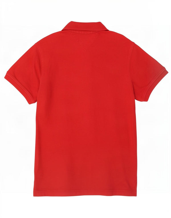 Tommy Hilfiger Mens Slim Fit Polo Shirt Small Red Cotton