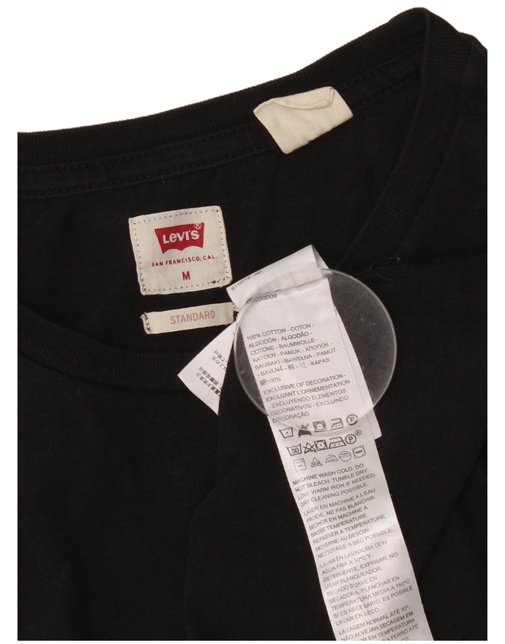 Męska standardowa koszulka Levi's Top, średnia czarna, bawełniana