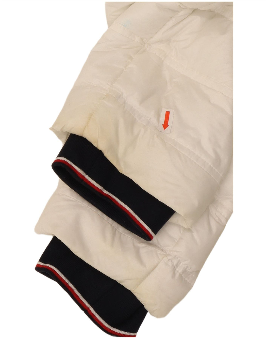 Damska ocieplana kurtka TOMMY HILFIGER UK 16, duża, biała, poliamidowa