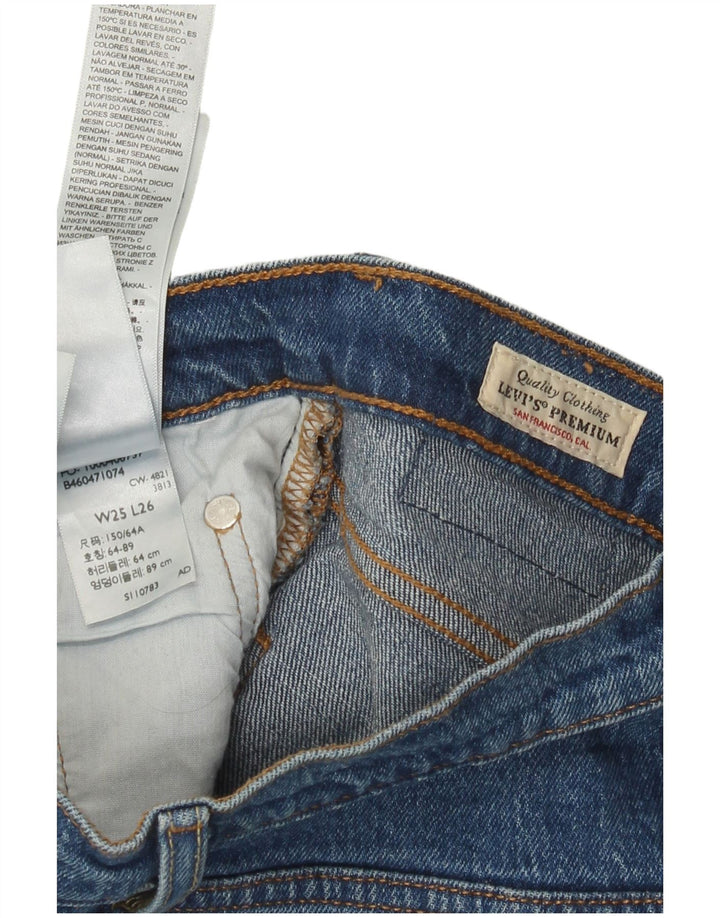 Damskie jeansy Levi's 501 Straight W25 L26 Niebieskie bawełniane