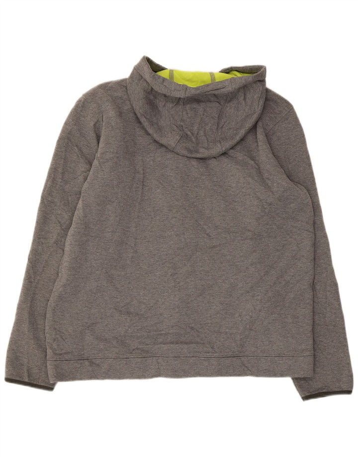 Męski sweter zapinany na zamek EDDIE BAUER, duży, szary poliester