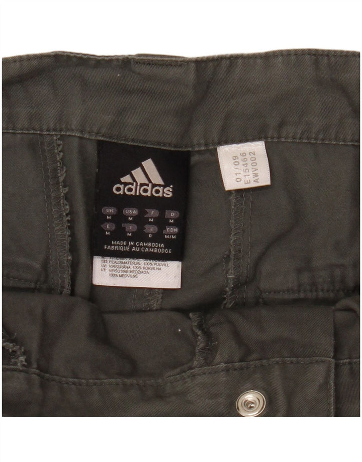 Męskie spodenki cargo Adidas średnie W34 szare bawełniane