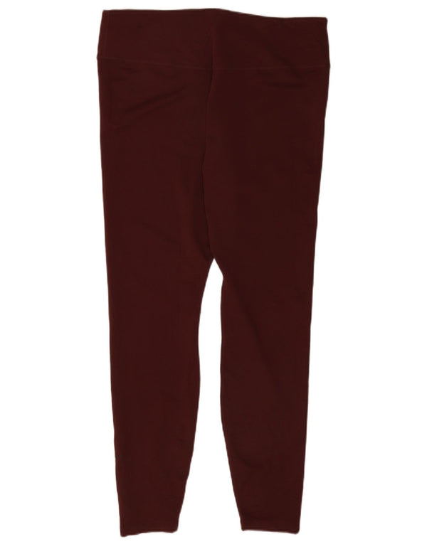 Damskie legginsy Nike Dri Fit UK 20 2XL Bordowy poliester