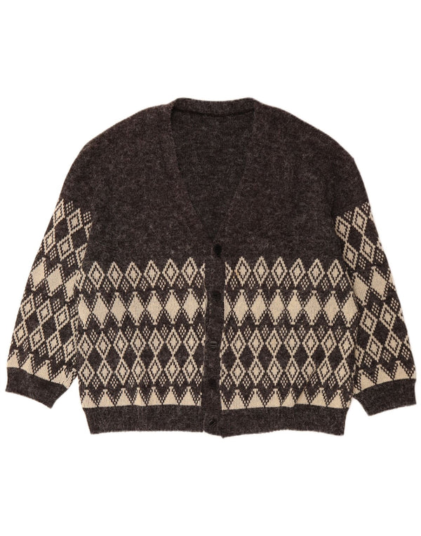 Męski sweter rozpinany VINTAGE XL Szary Argyle/Diament