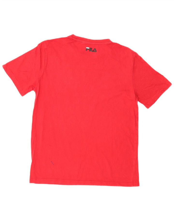 Męski T-shirt z grafiką Fila Top XS Czerwony