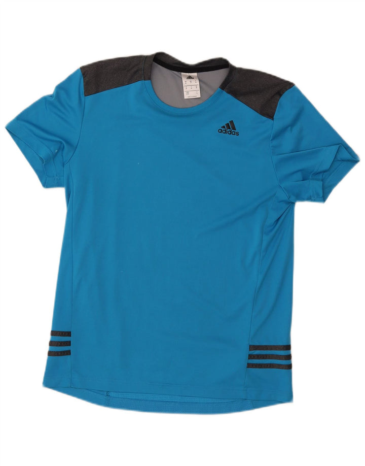 Adidas Męska koszulka Top Medium Blue Colorblock Poliester