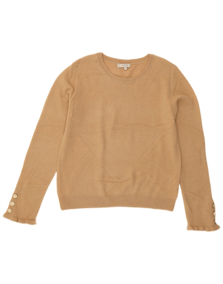 Sweter damski Hobbs z okrągłym dekoltem UK 12, średnia beżowa wełna