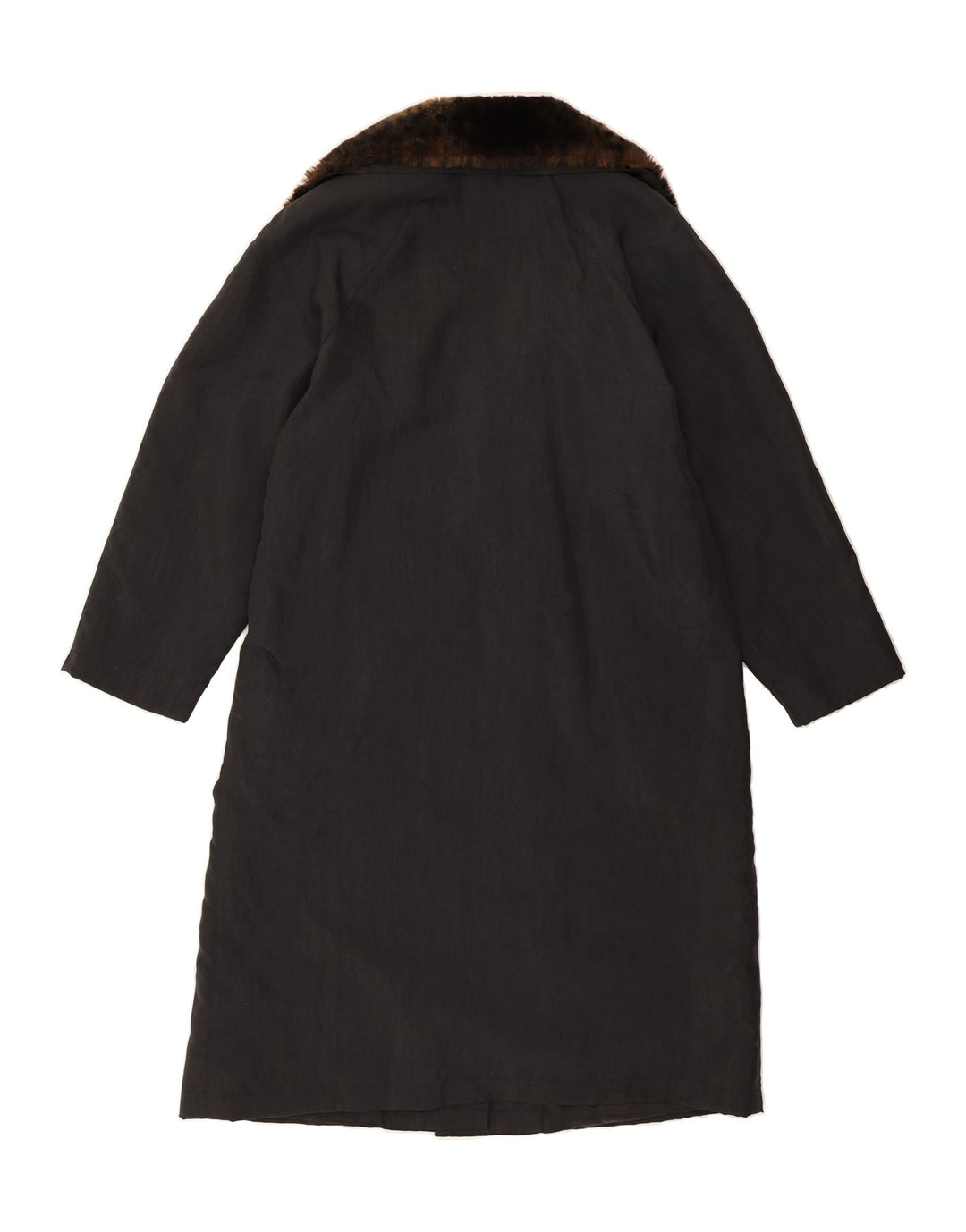 VINTAGE Womens Oversized Double Breasted Coat IT 44 Medium Black Polyamide Vintage Vintage and Second-Hand Vintage from Messina Hembry 
