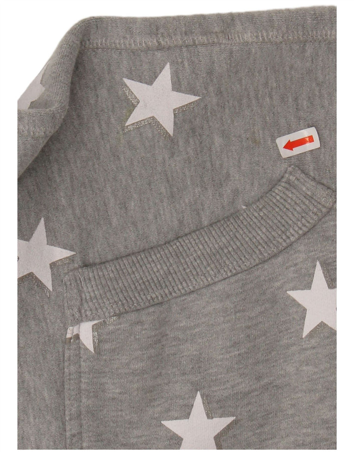 SUPERDRY Damski sweter z kapturem i zamkiem w abstrakcyjnym wzorze UK 14, duży, szary