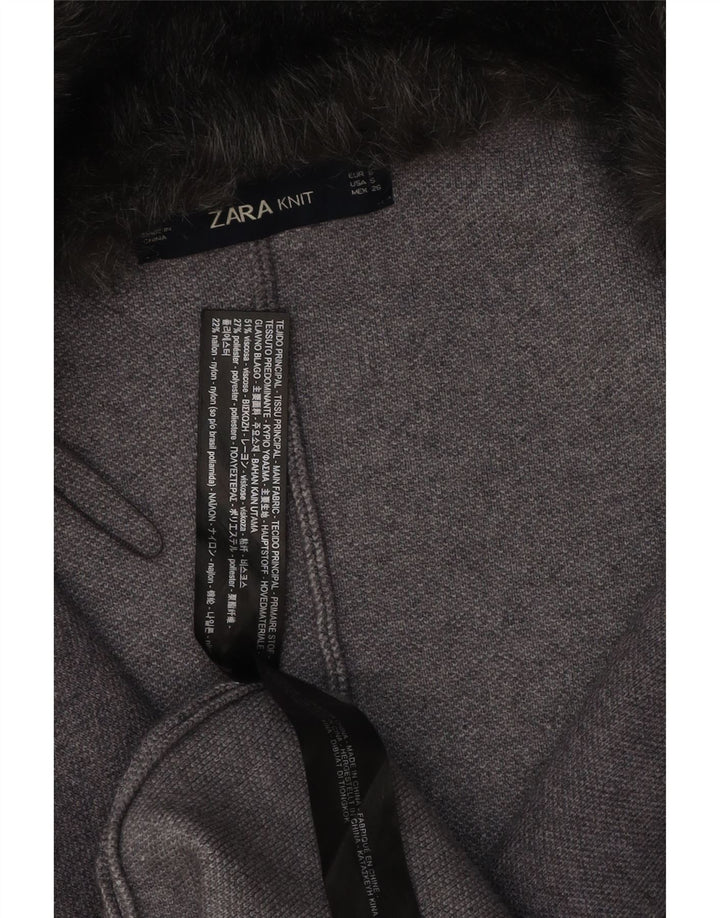 Płaszcz damski Zara Poncho UK 10 Small Szary wiskoza