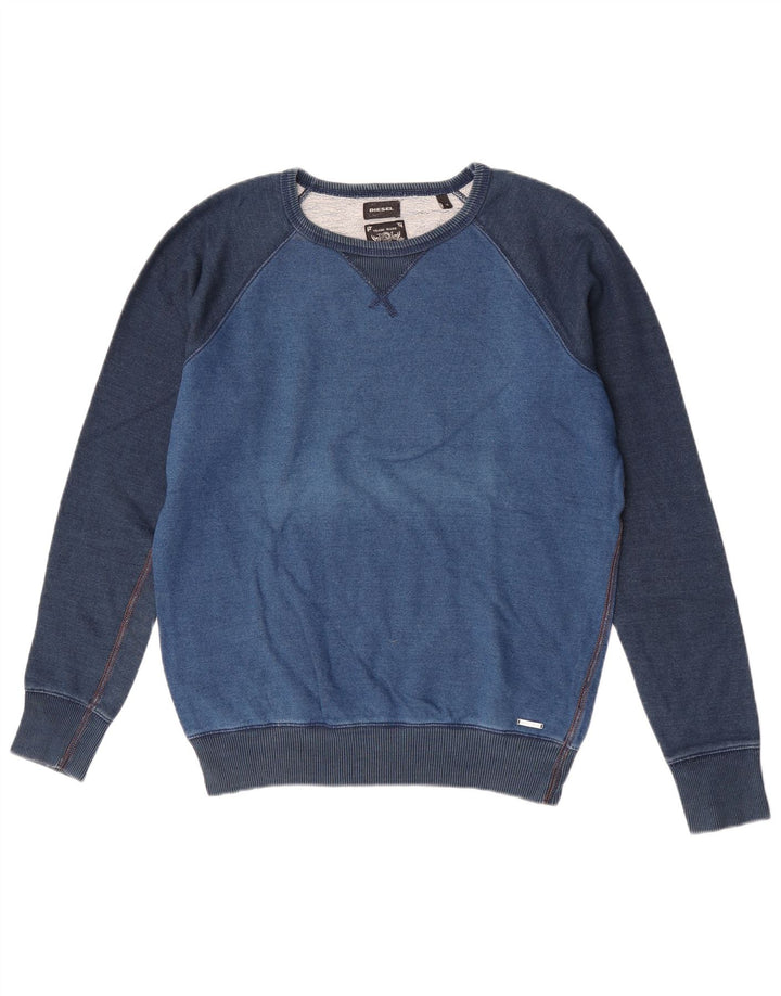 Bluza męska Diesel, bawełniana, w kolorze średniego błękitu