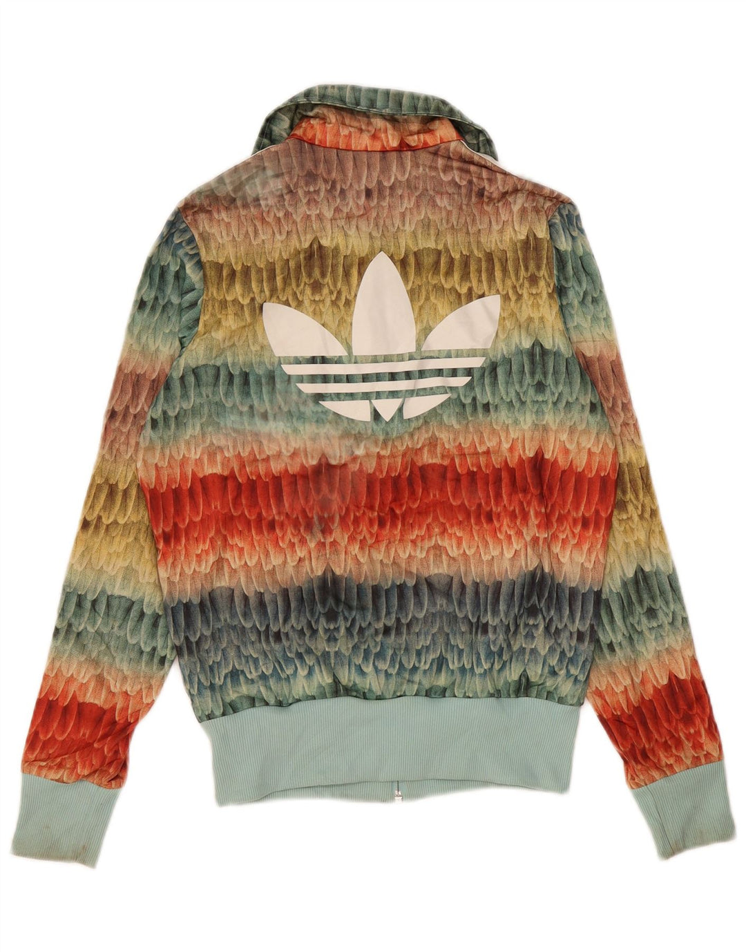 Damska kurtka dresowa Adidas UK 10, mała, wielobarwna, geometryczna