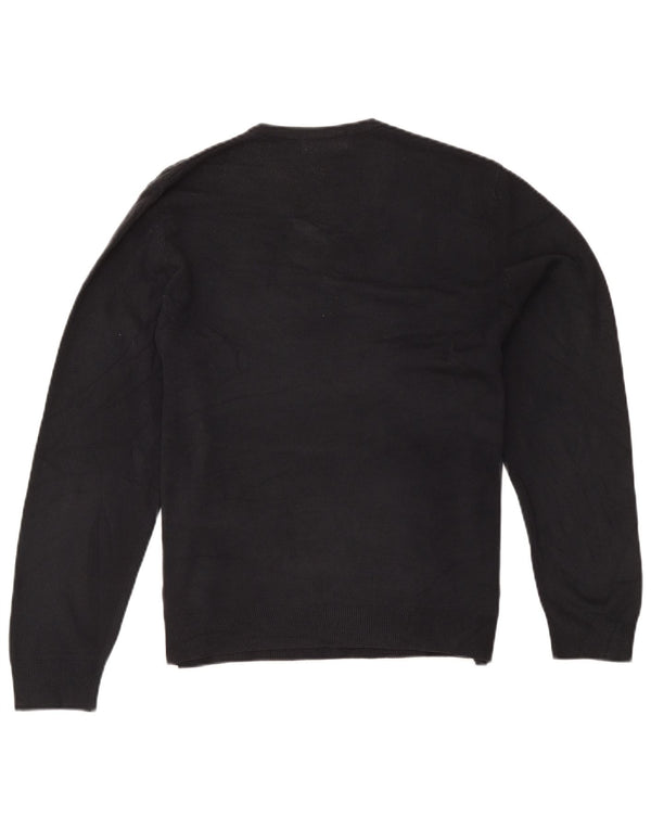 Męski sweter Marks & Spencer Blue Harbor z dekoltem w kształcie litery V, średni granatowy, akryl