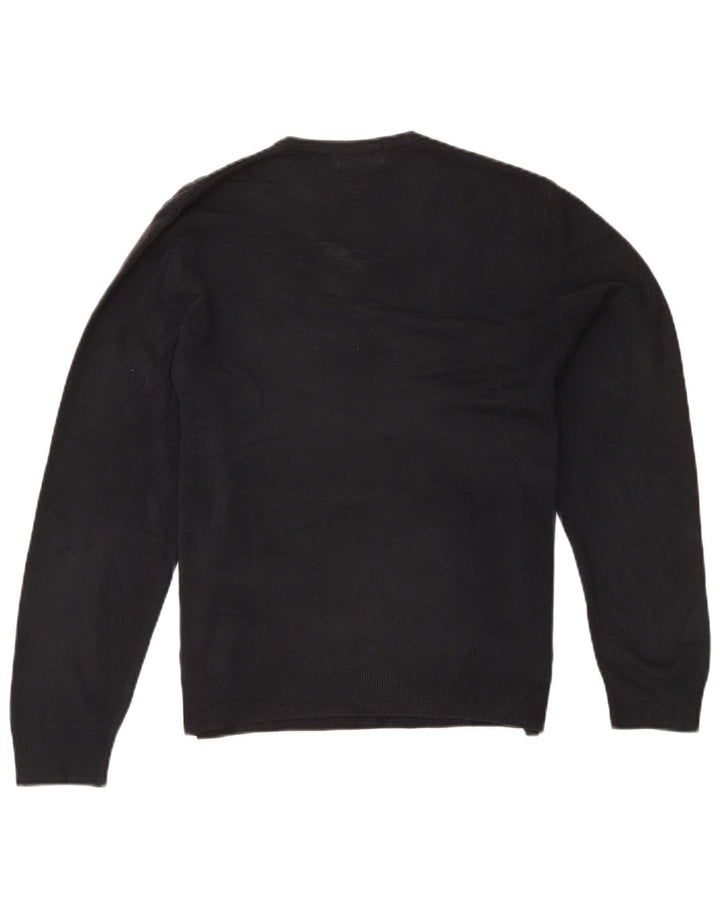 Męski sweter Marks & Spencer Blue Harbor z dekoltem w kształcie litery V, średni granatowy, akryl