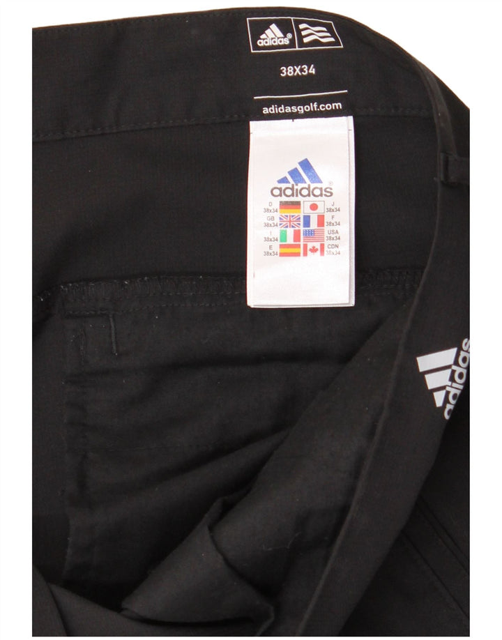 Męskie spodnie typu chino ADIDAS Adizero W38 L34, czarny poliester