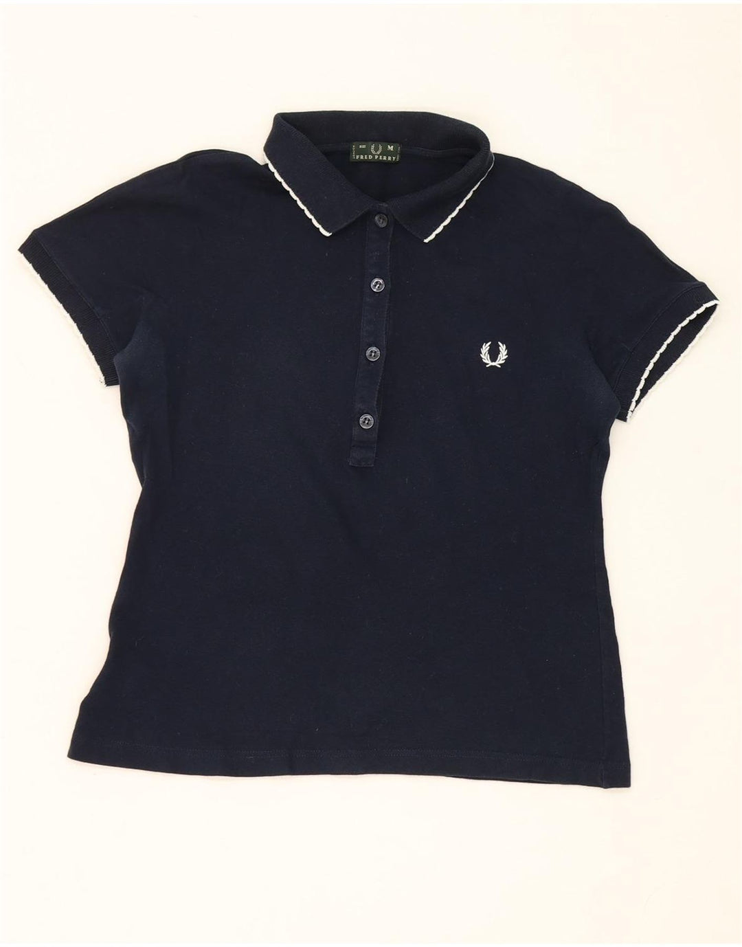 Damska koszulka polo Fred Perry UK 12, średnia, granatowa, bawełniana