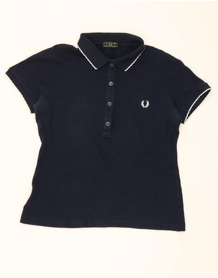 Damska koszulka polo Fred Perry UK 12, średnia, granatowa, bawełniana