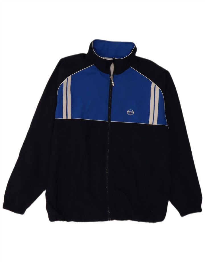 Męska kurtka dresowa Sergio Tacchini, duża, granatowa, z blokami kolorów
