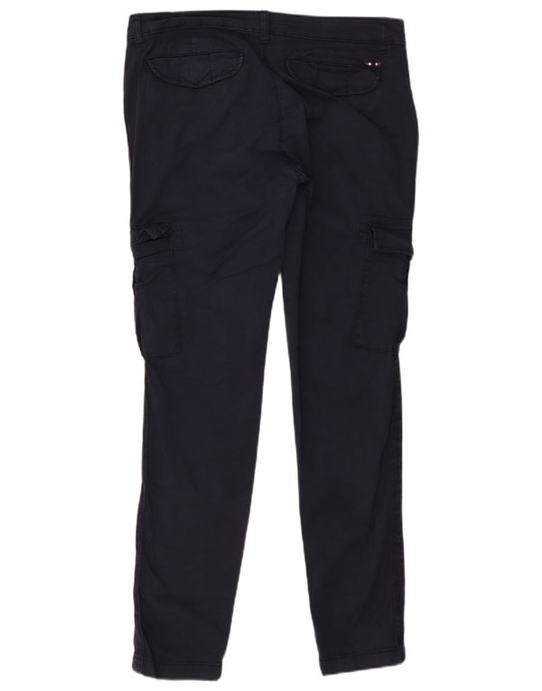 Damskie spodnie cargo Napapijri UK 14 Large W32 L29 Granatowa bawełna