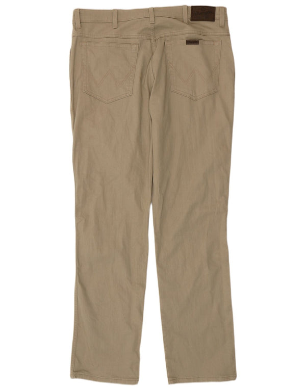 Męskie jeansy Wrangler o prostym kroju W38 L34, zielone, bawełniane