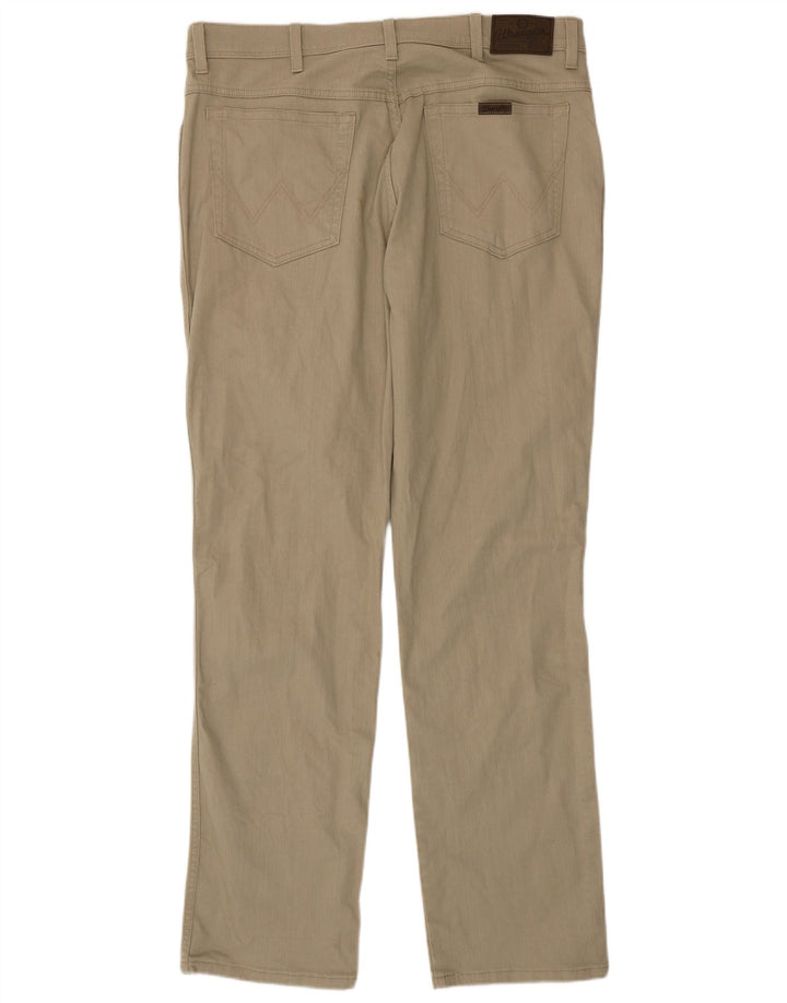 Męskie jeansy Wrangler o prostym kroju W38 L34, zielone, bawełniane