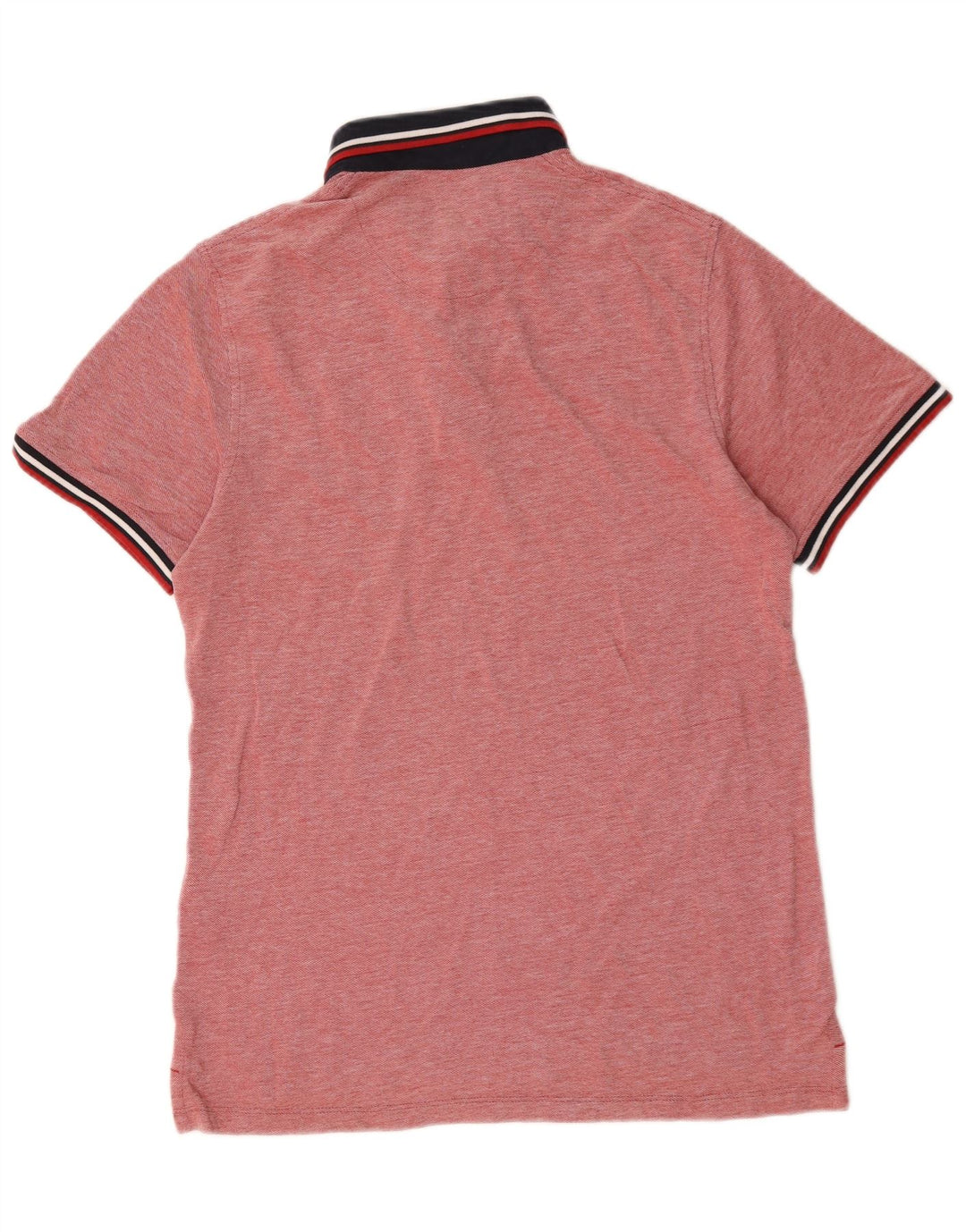 Męska koszulka polo Jack & Jones, duża, czerwona, bawełniana w bloki kolorów