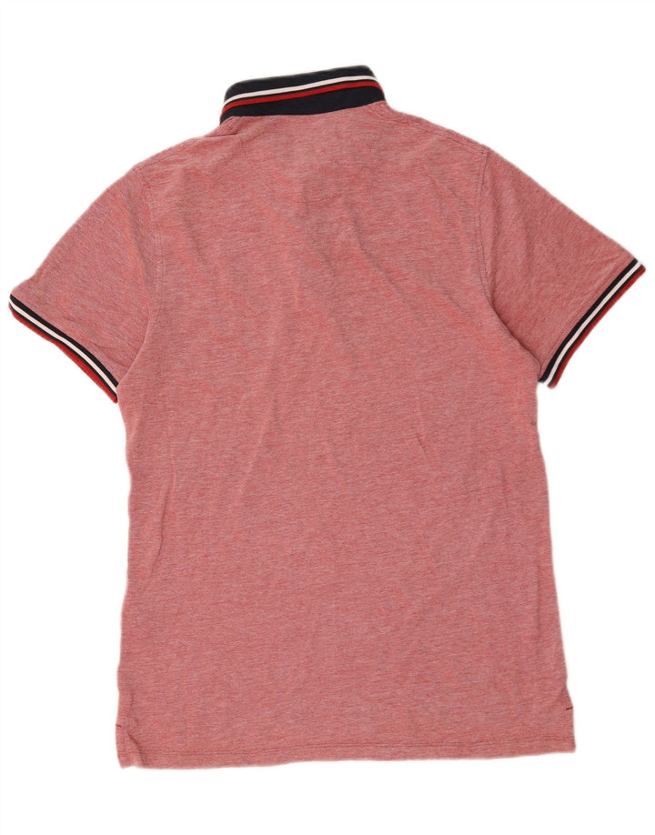 Męska koszulka polo Jack & Jones, duża, czerwona, bawełniana w bloki kolorów