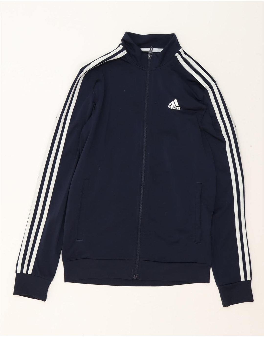 Adidas Męska bluza dresowa, mała, granatowa, poliestrowa