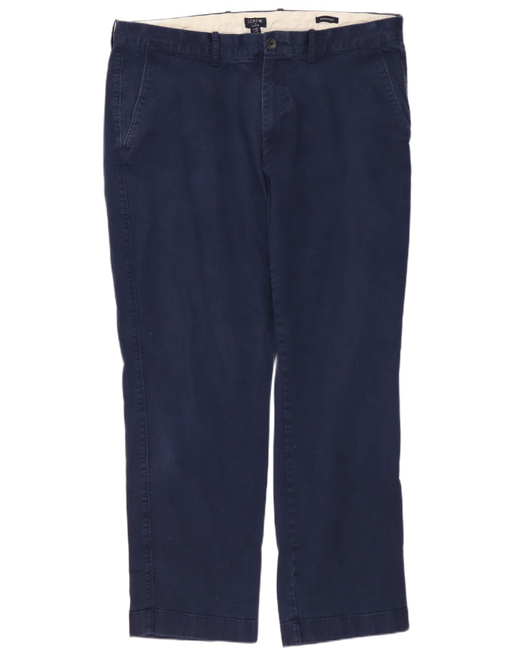 Spodnie męskie J. CREW Flex Straight Chino W36 L30 Granatowa bawełna