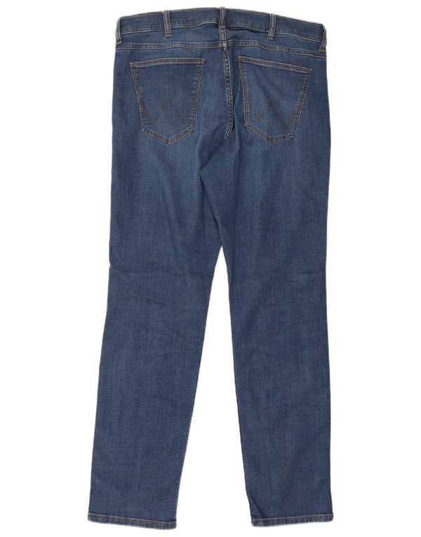 Wrangler Męskie Greensboro Straight Jeans W36 L32 Niebieskie bawełniane