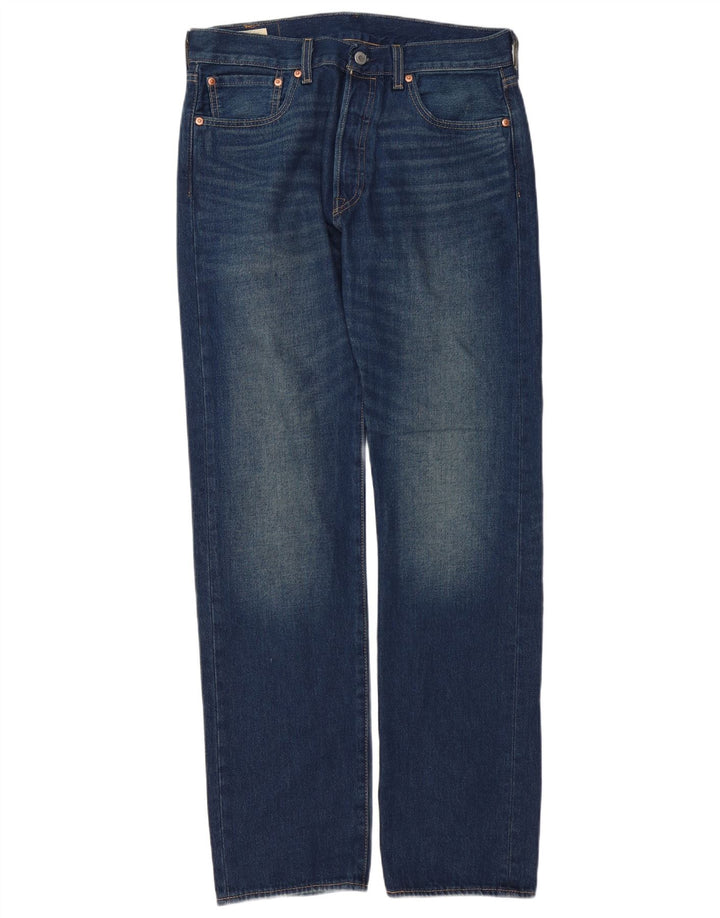 Męskie jeansy Levi's 501 Straight W32 L34 Niebieskie bawełniane