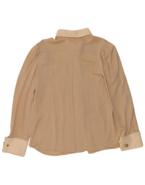 Damska bluzka koszulowa Max Mara UK 10 Small Beige Colourblock
