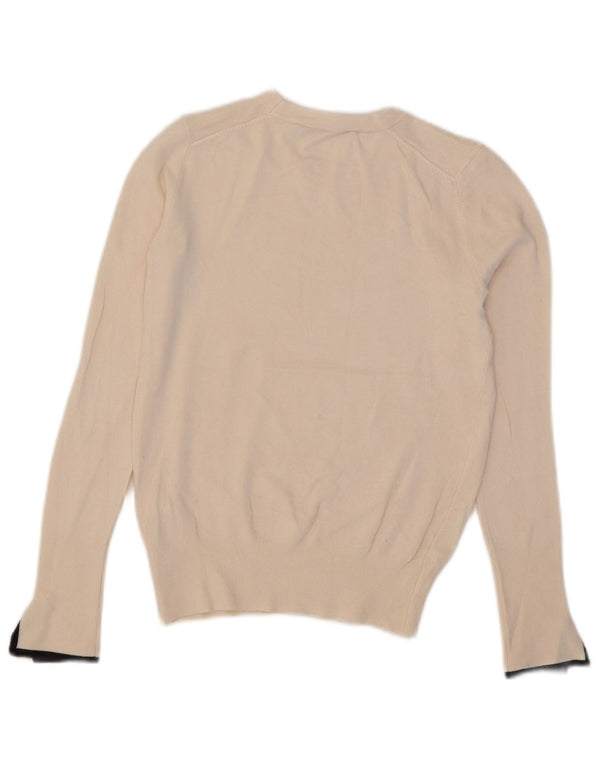 Damski sweter z okrągłym dekoltem Zara UK 10 Small Beżowa Wiskoza