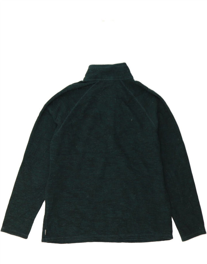 EDDIE BAUER Mens Zip Neck Fleece Jumper Large Green Flecked Polyester Vintage Eddie Bauer and Second-Hand Eddie Bauer from Messina Hembry 