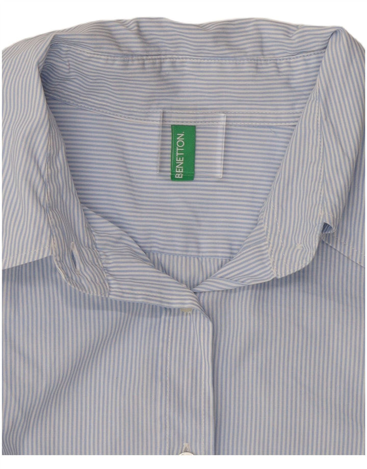 Koszula damska Benetton UK 12 w średnie niebieskie paski