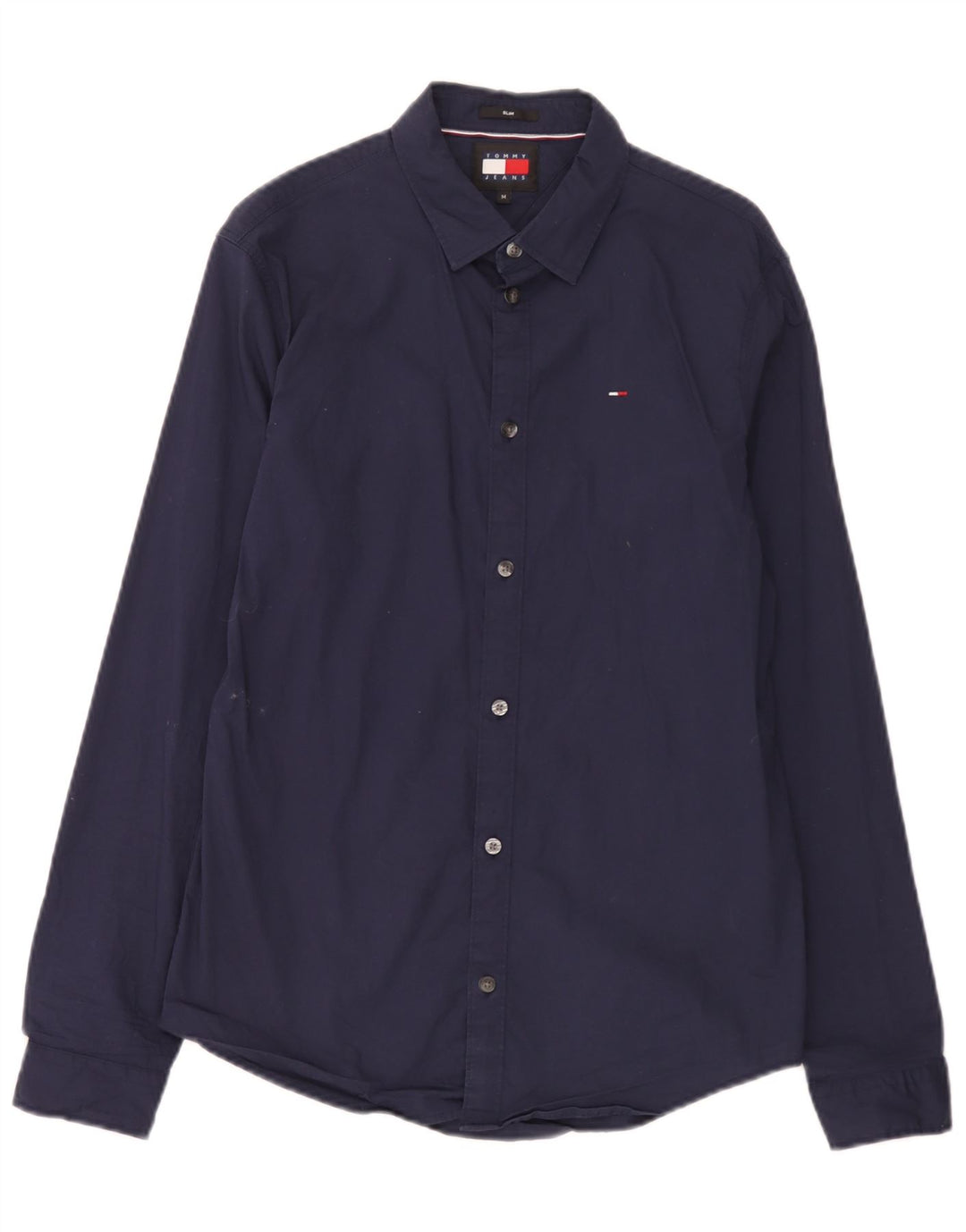 Koszula męska Tommy Hilfiger Slim, średnia, granatowa, bawełniana