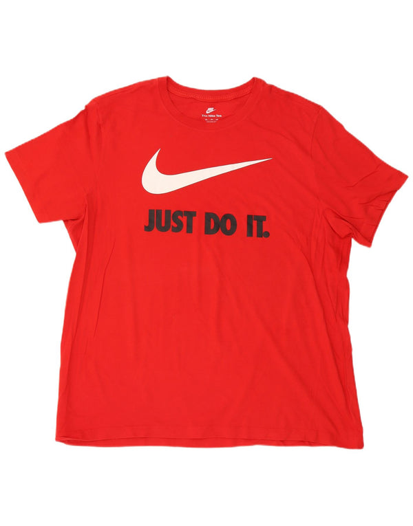 Męski T-shirt z grafiką Nike Top 2XL Czerwony
