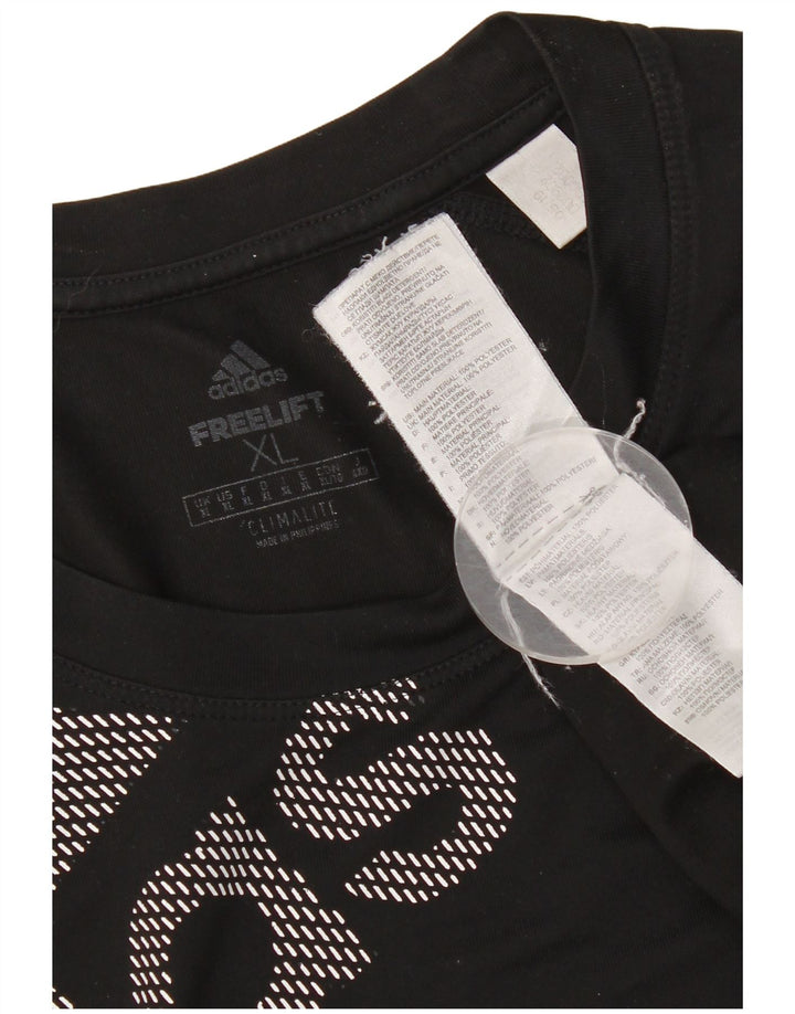 Adidas Męska koszulka Climalite Graphic Top XL Czarny poliester