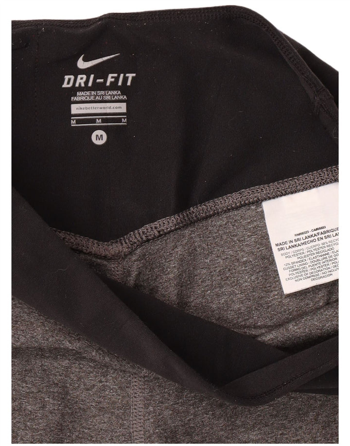 Damskie legginsy NIKE Dri Fit UK 12, poliester w kolorze średnioszarym