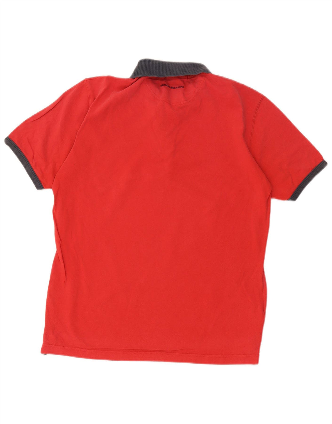 Męska koszulka polo Sergio Tacchini IT 52, duża, czerwona, bawełniana w bloki kolorów