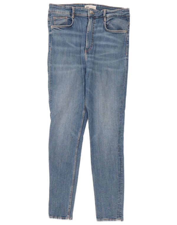 Damskie jeansy obcisłe z wysokim stanem Zara EU 42, duże, W32 L28, niebieskie
