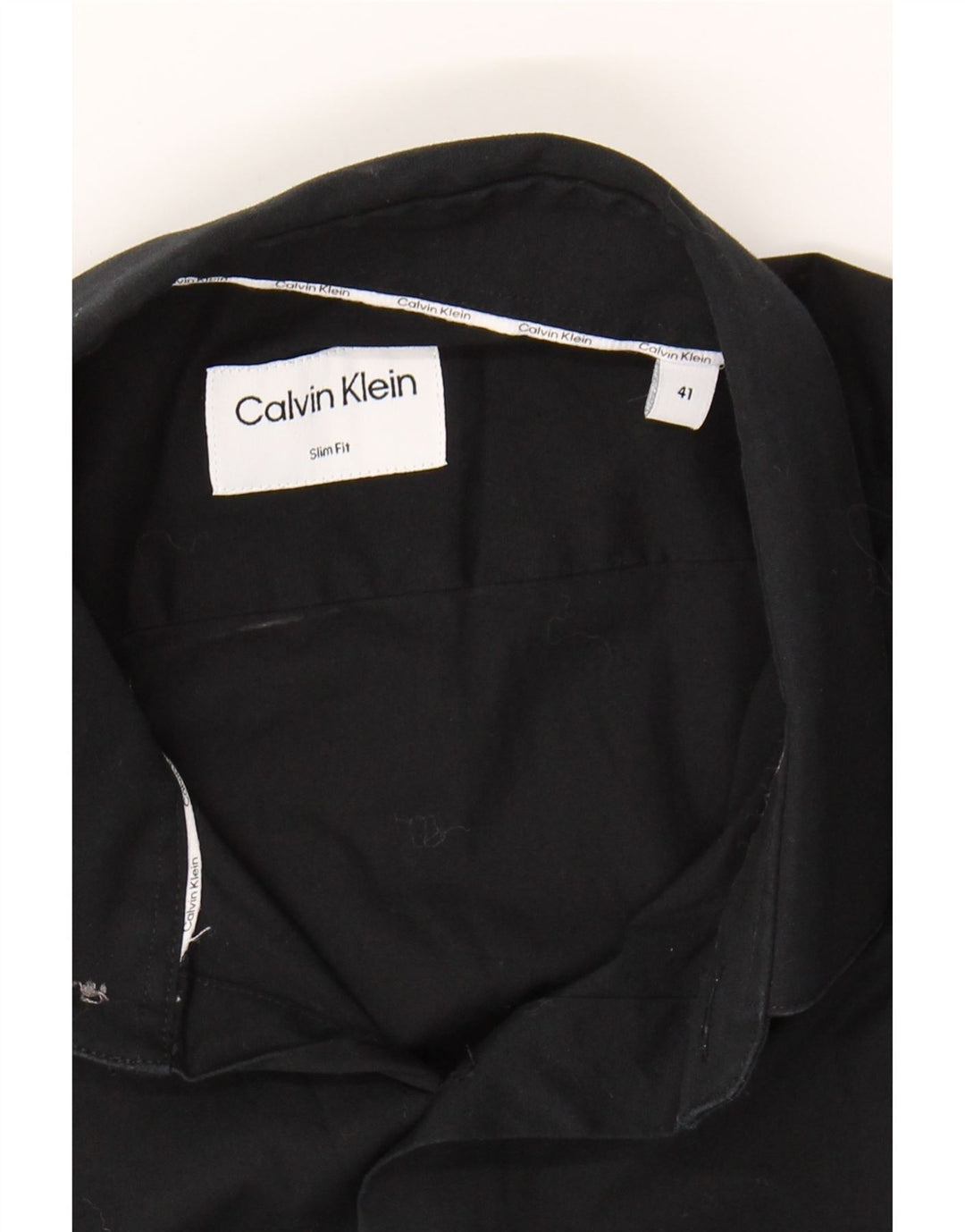 CALVIN KLEIN Mens Slim Fit Shirt Size 41 Large Black