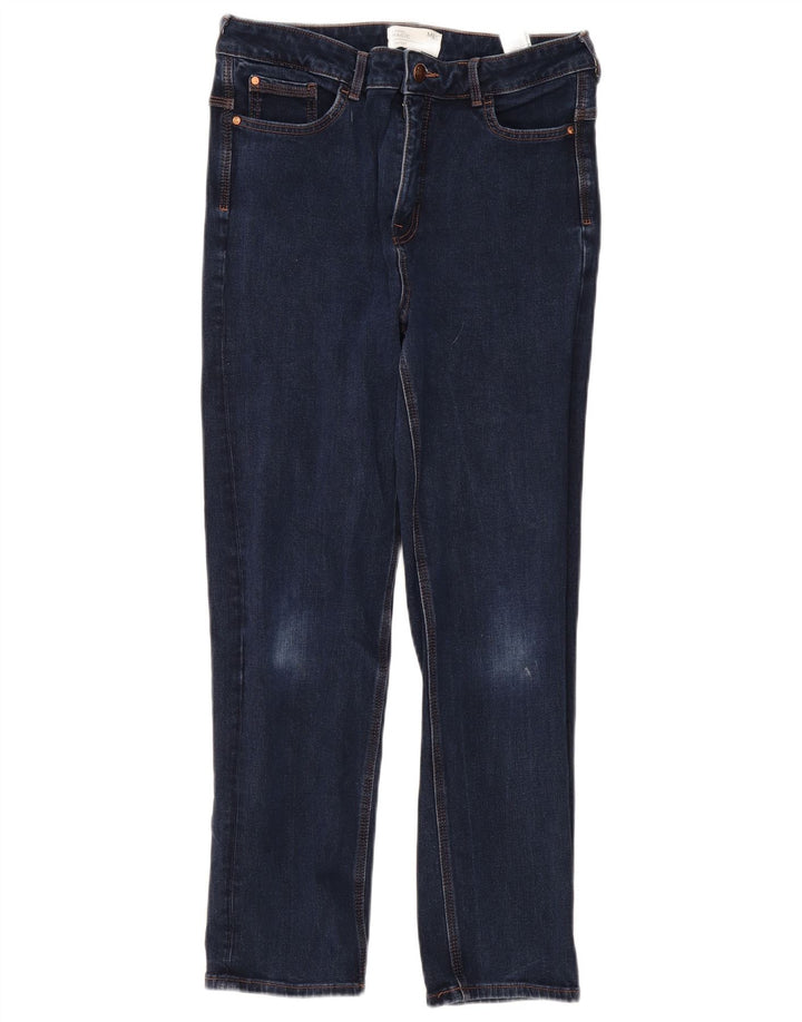 Marks & Spencer Damskie Sienna Straight Jeans UK 14 Medium W30 L27 Granatowe