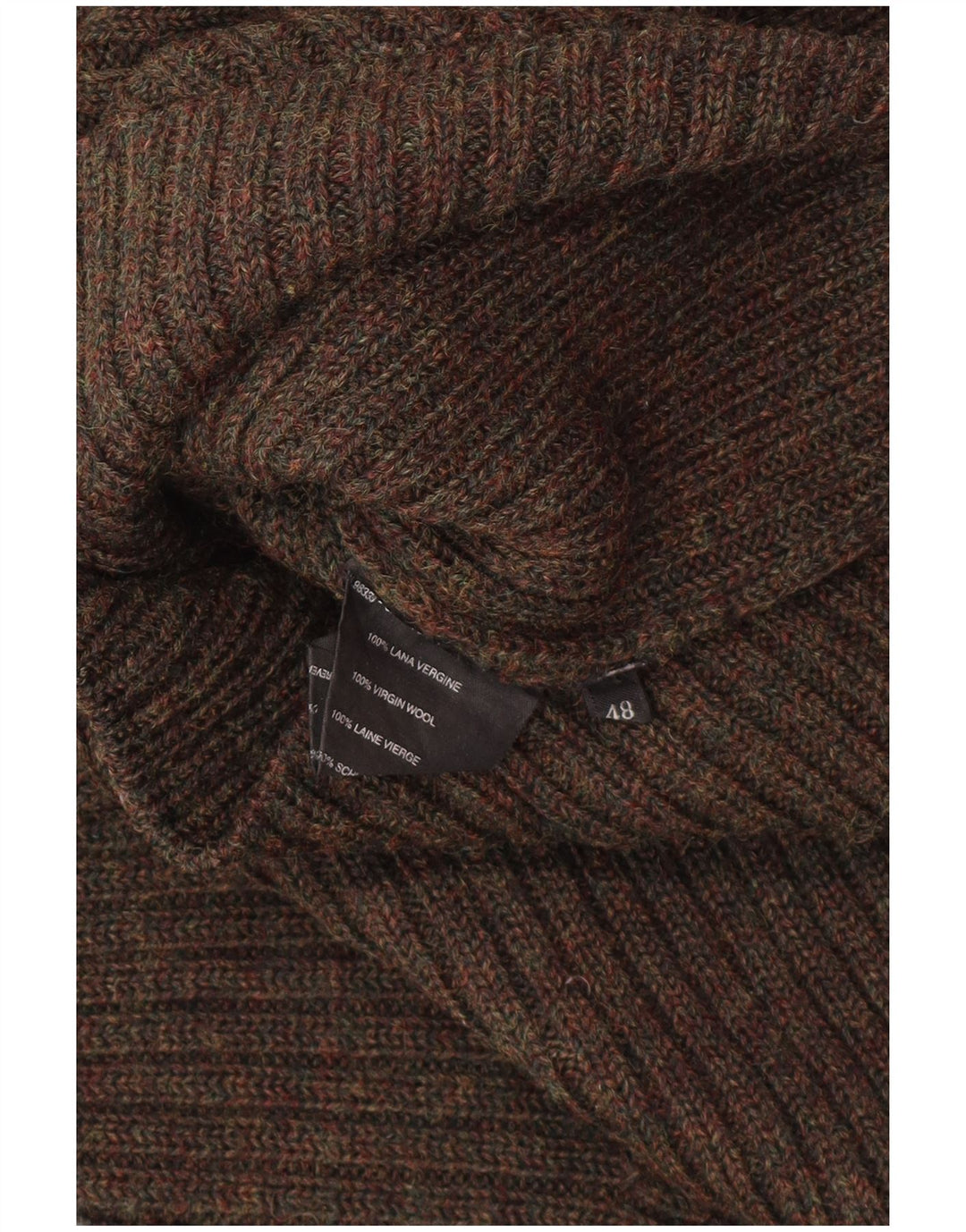 Damski sweter z zamkiem PRADA IT 48 XL, brązowa, dziewicza wełna