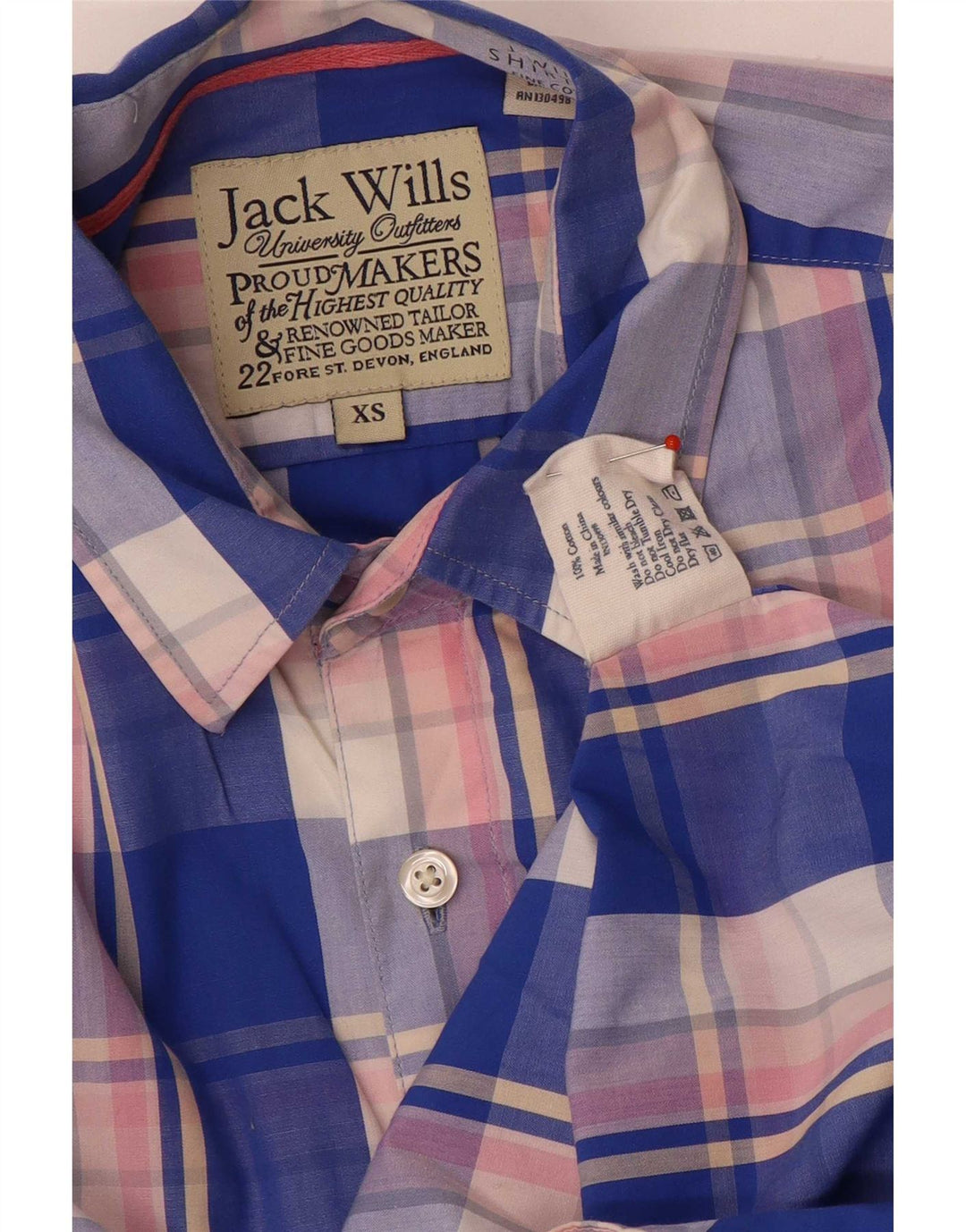 Koszula męska Jack Wills XS, bawełniana niebieska kratka