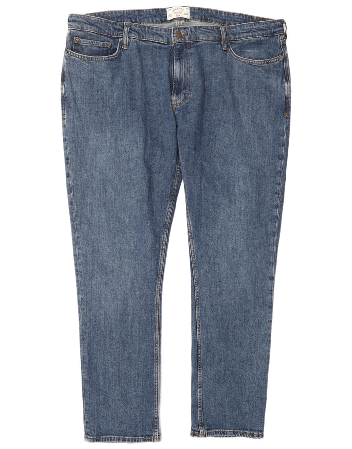 Męskie jeansy slim fit FAT FACE W42 L34 Niebieskie bawełniane